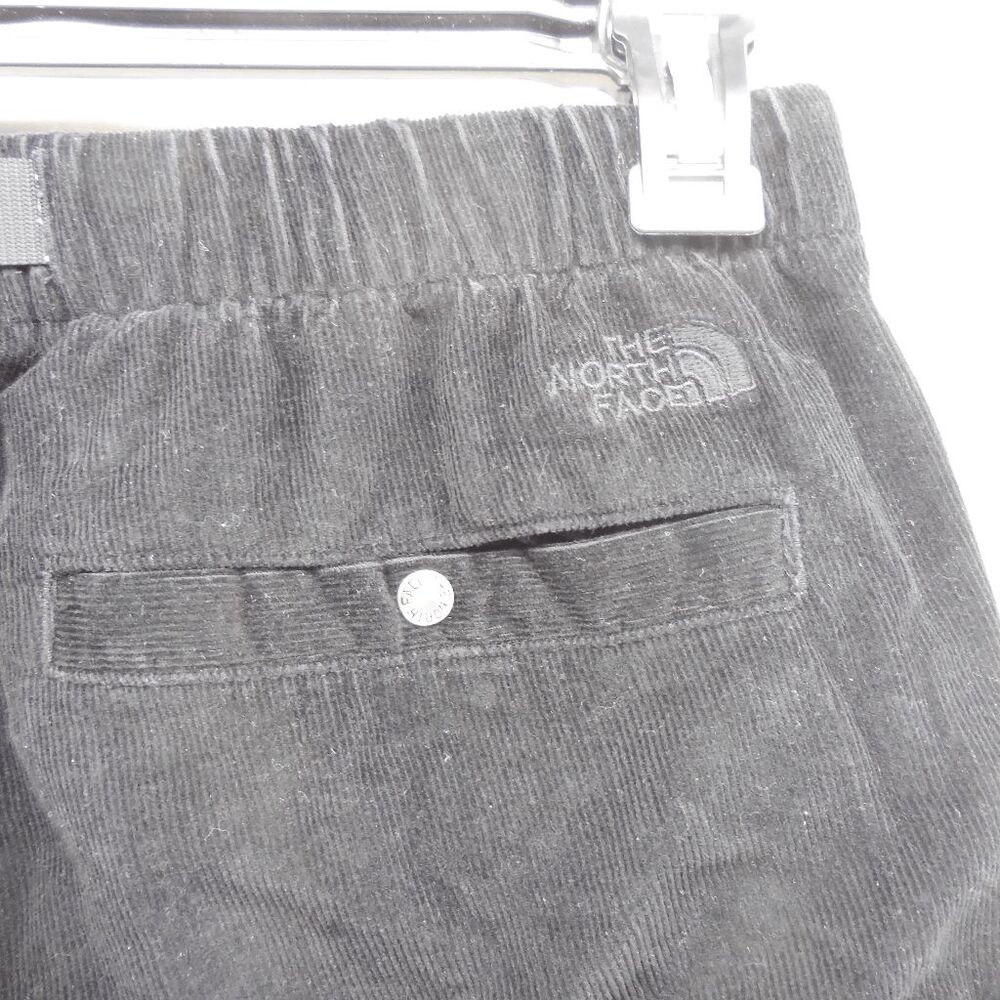 The North Face Pants Womens Medium Black Corduroy Easy Wide‎ Leg Belted EUC